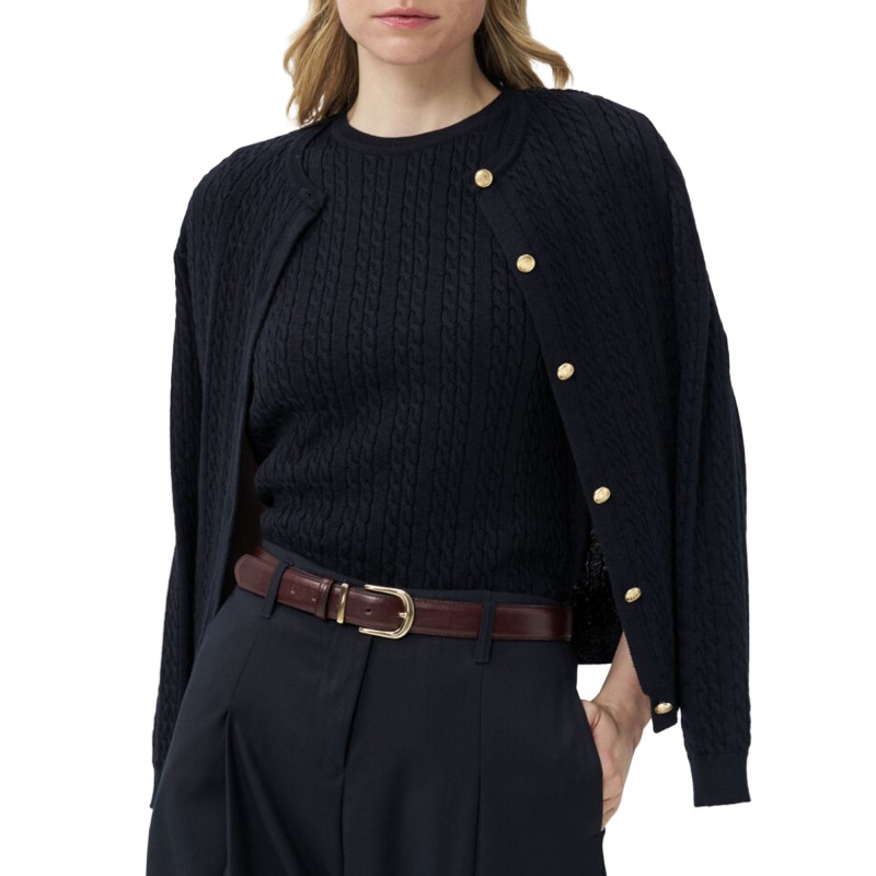 Alexander & Jacob Cardigan Braided-Blue Alexander & Jacob Cardigan Braided-Blue