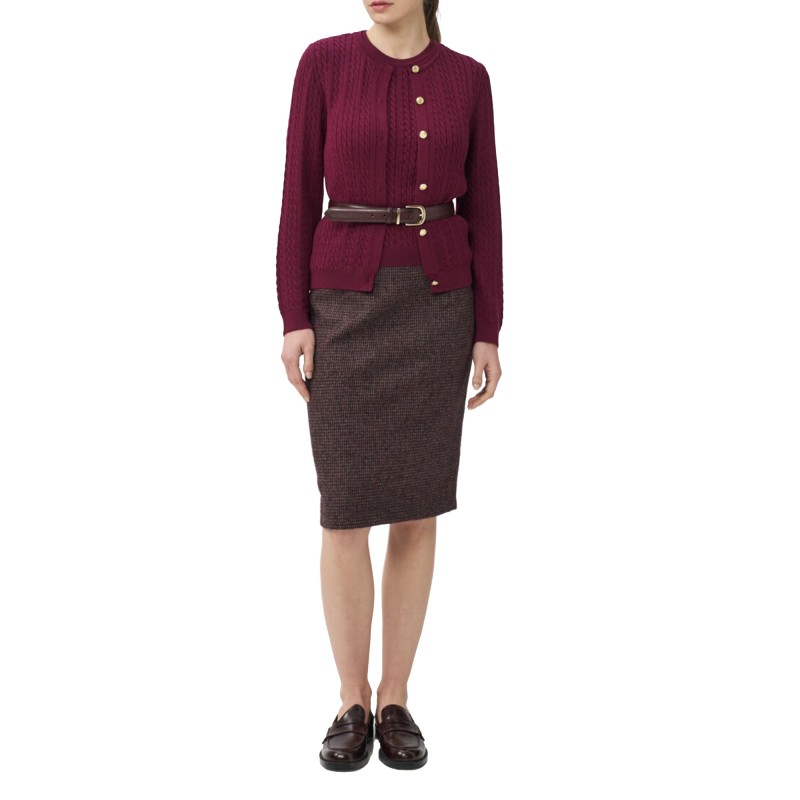 Alexander & Jacob Cardigan Braided-Aubergine Alexander & Jacob Cardigan Braided-Aubergine