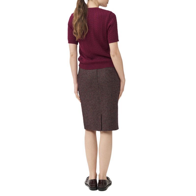 Alexander & Jacob T-Shirt Knit Braided-Aubergine