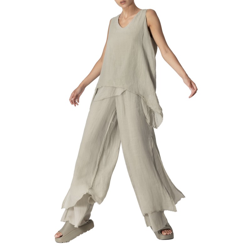 Lotus Eaters Blouse Sleeveless V-Neck-Avocado