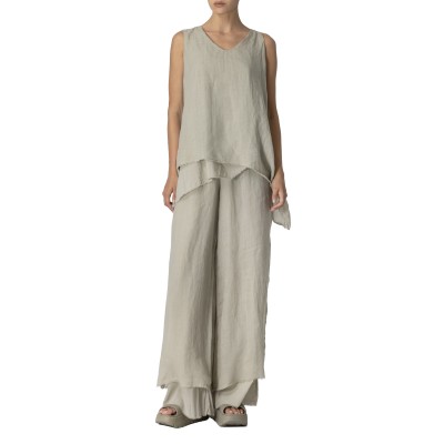 Lotus Eaters Blouse Sleeveless V-Neck-Avocado