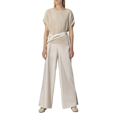 Lotus Eaters Trousers Loose Fit-Oyster Beige