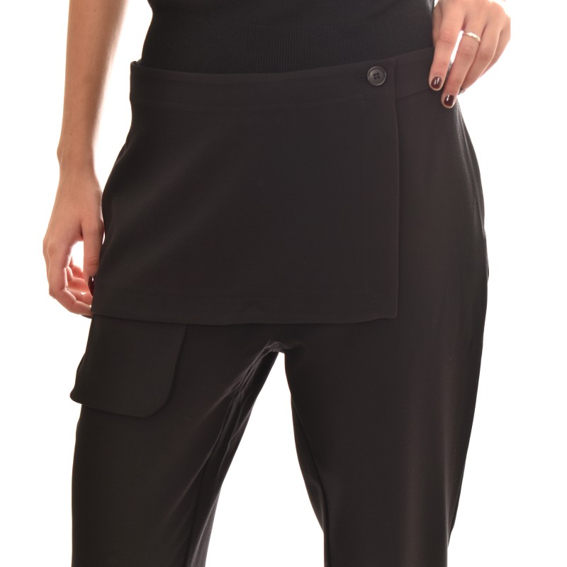 Semiology Trousers With Cutout Details-Black