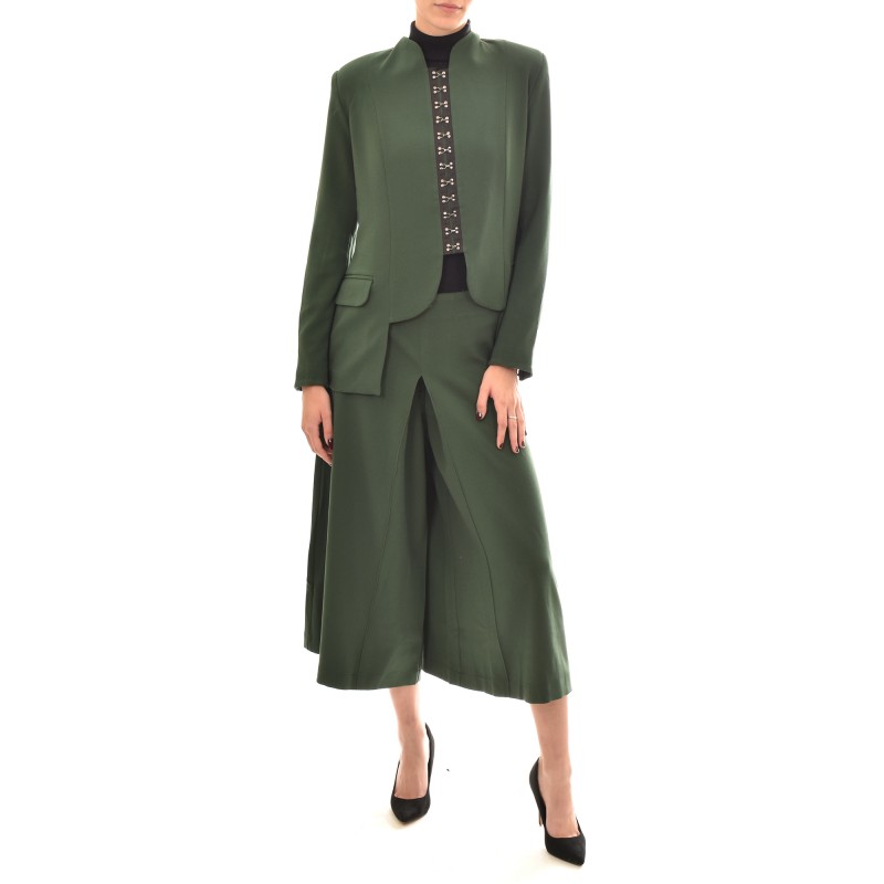 Semiology Wide Midi Fit Shorts-Green