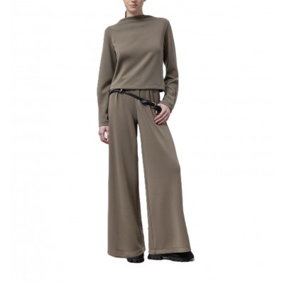 Lotus Eaters Trousers Wide Leg Elastic Waist-Deep Shadow