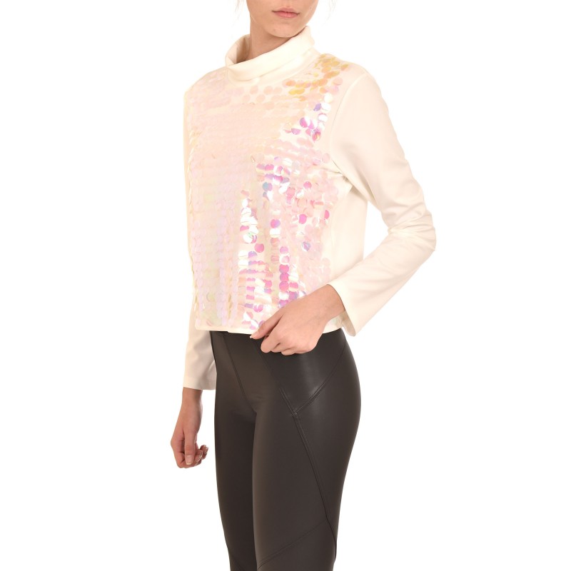 Setre Blouse Turtleneck Sequins-Ecru