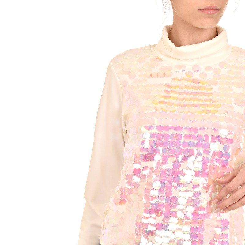 Setre Blouse Turtleneck Sequins-Ecru