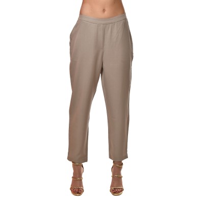 Lotus Eaters Trousers With Elastc Waist And Zip-Silver