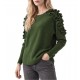 Bill Cost Top Knitted With Ruffles-Green Bill Cost Top Knitted With Ruffles-Green