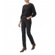 Bill Cost Blouse Knitted With Perforated Details-Black Bill Cost Blouse Knitted With Perforated Details-Black