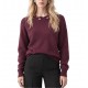 Bill Cost Blouse Knitted With Perforated Details-Bordeaux Bill Cost Blouse Knitted With Perforated Details-Bordeaux