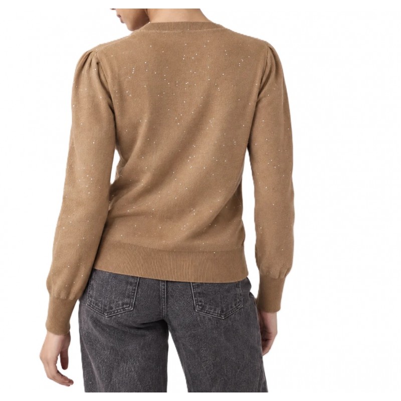 Bill Cost Top Knitted With Sequins-Beige Bill Cost Top Knitted With Sequins-Beige