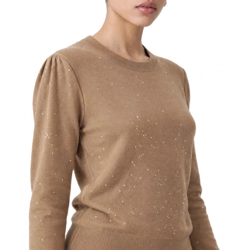 Bill Cost Top Knitted With Sequins-Beige Bill Cost Top Knitted With Sequins-Beige