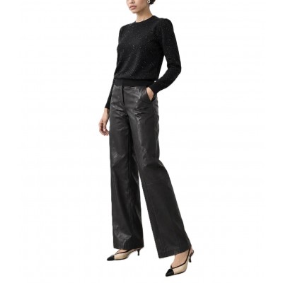 Bill Cost Top Knitted With Sequins-Black