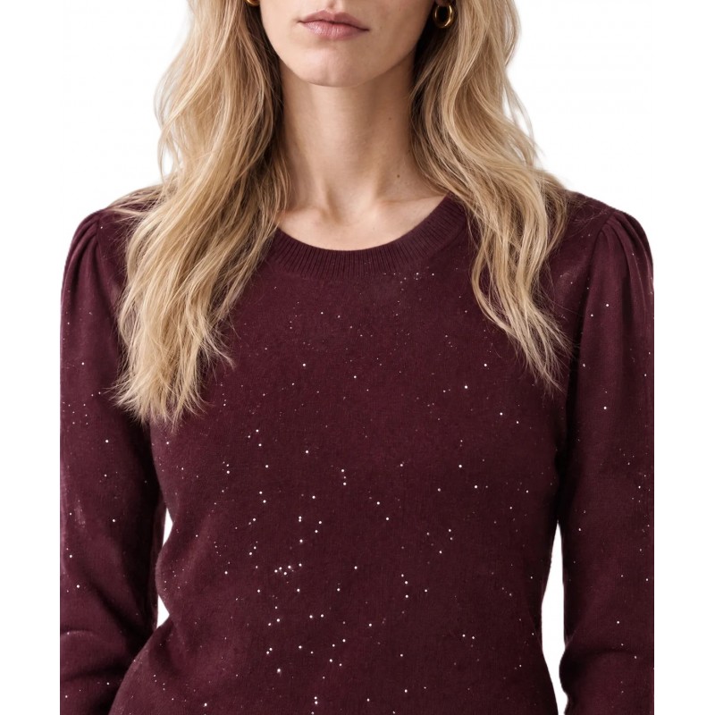 Bill Cost Top Knitted With Sequins-Bordeuax Bill Cost Top Knitted With Sequins-Bordeuax