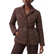 Bill Cost Cropped Quilted Jacket-Brown