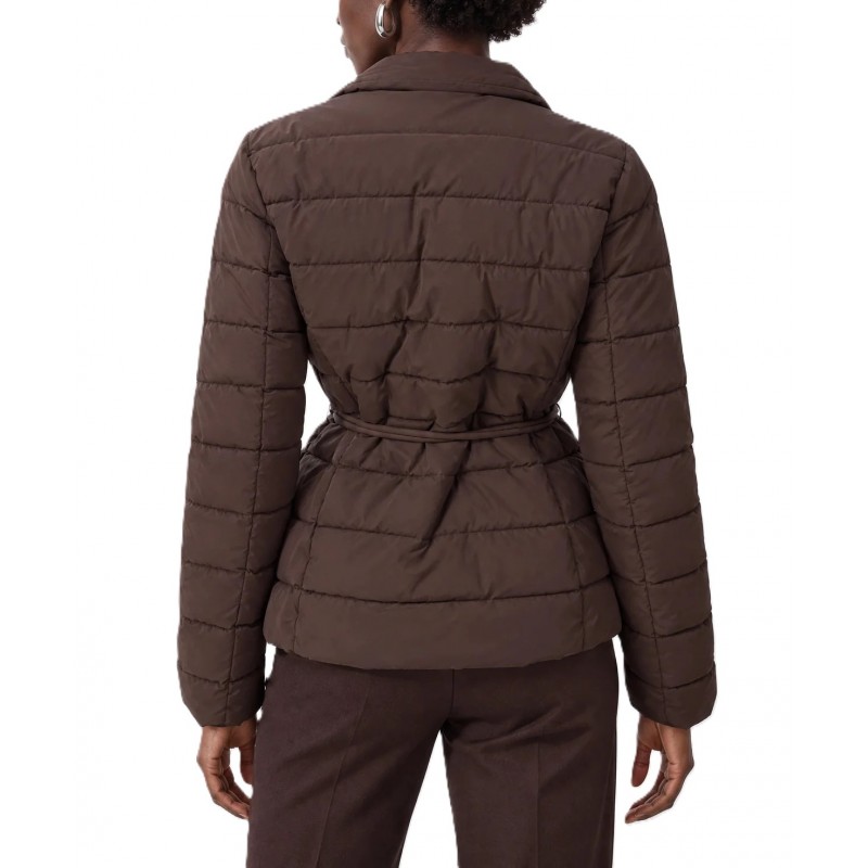 Bill Cost Cropped Quilted Jacket-Brown Bill Cost Cropped Quilted Jacket-Brown