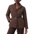 Bill Cost Cropped Quilted Jacket-Brown