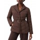 Bill Cost Cropped Quilted Jacket-Brown Bill Cost Cropped Quilted Jacket-Brown