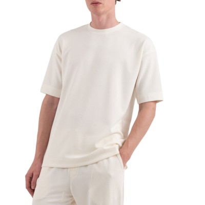 Vittorio T-Shirt Oversized Jacquard Knit-Off White