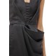 Mind Matter Mini Satin Sleeveless Chloe Dress-Black