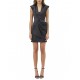 Mind Matter Mini Satin Sleeveless Chloe Dress-Black
