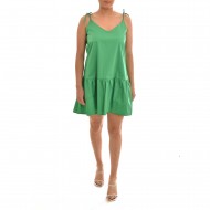 Twenty-29 Short Sleeveless Friled Dress-Green