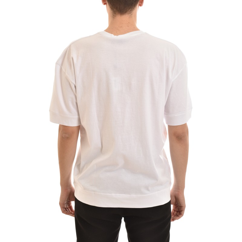 Brokers Chest Flower Logo Oversized T-Shirt-White Brokers Chest Flower Logo Oversized T-Shirt-White
