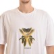Brokers Chest Flower Logo Oversized T-Shirt-White Brokers Chest Flower Logo Oversized T-Shirt-White