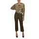 Motel Faux Leather Trousers-Military Khaki