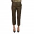 Motel Faux Leather Trousers-Military Khaki