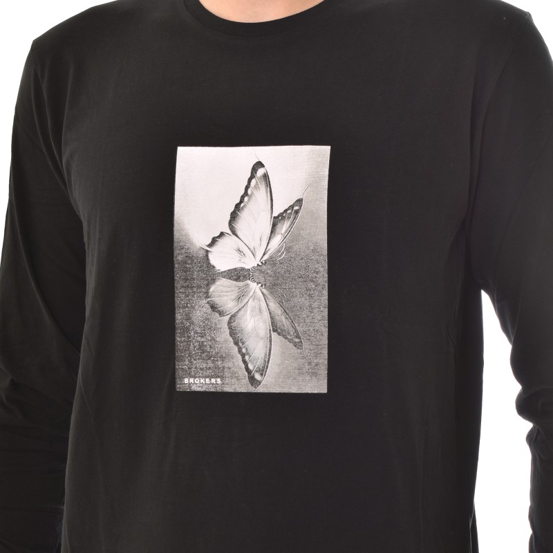 Brokers Butterfly Logo Blouse-Black