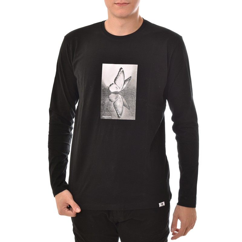 Brokers Butterfly Logo Blouse-Black