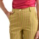 Motel Long Stripped Trousers-Green/Fuchsia