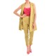 Motel Long Stripped Trousers-Green/Fuchsia