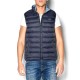 Brokers Sleeveless Reversible Jacket With Rubber Logo-Navy