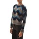 Marella Sparta Wool-Knit Patterned Jumper-Black/Blue/Grey Marella Sparta Wool-Knit Patterned Jumper-Black/Blue/Grey