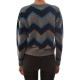 Marella Sparta Wool-Knit Patterned Jumper-Black/Blue/Grey Marella Sparta Wool-Knit Patterned Jumper-Black/Blue/Grey