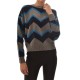 Marella Sparta Wool-Knit Patterned Jumper-Black/Blue/Grey Marella Sparta Wool-Knit Patterned Jumper-Black/Blue/Grey