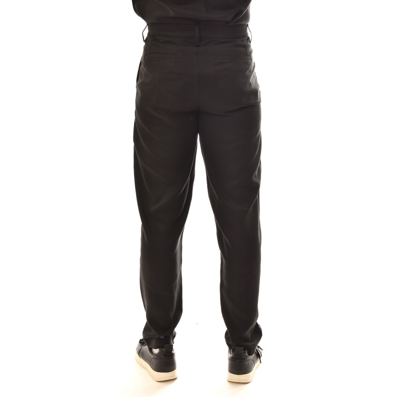 Diverse Relaxed Fit Trousers In Lyocell Fabric-Black