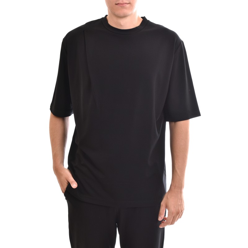 Diverse Loose Fit Crewneck T-Shirt-Black