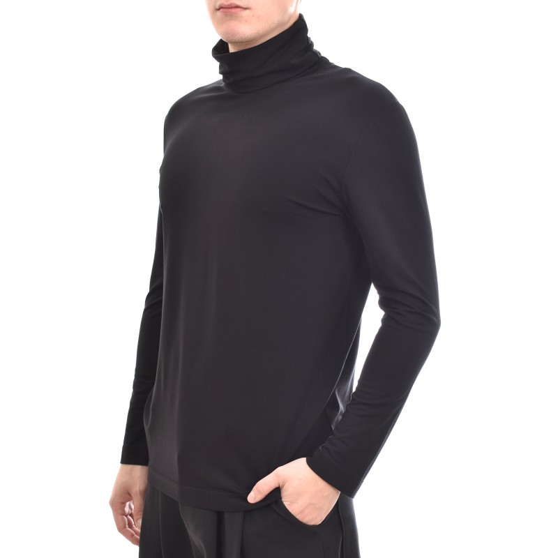 Diverse Smooth Feel Turtleneck Blouse-Black Diverse Smooth Feel Turtleneck Blouse-Black