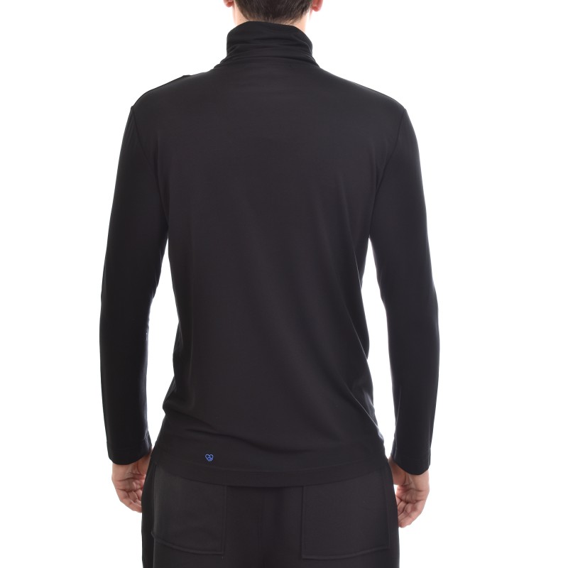 Diverse Smooth Feel Turtleneck Blouse-Black Diverse Smooth Feel Turtleneck Blouse-Black