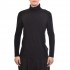 Diverse Smooth Feel Turtleneck Blouse-Black