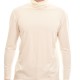 Diverse Smooth Feel Turtleneck Blouse-Off White