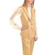 Motel Gold Flaked Striped Gilet-Gold Dust