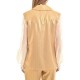 Motel Gold Flaked Striped Gilet-Gold Dust