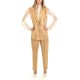 Motel Gold Flaked Striped Gilet-Gold Dust