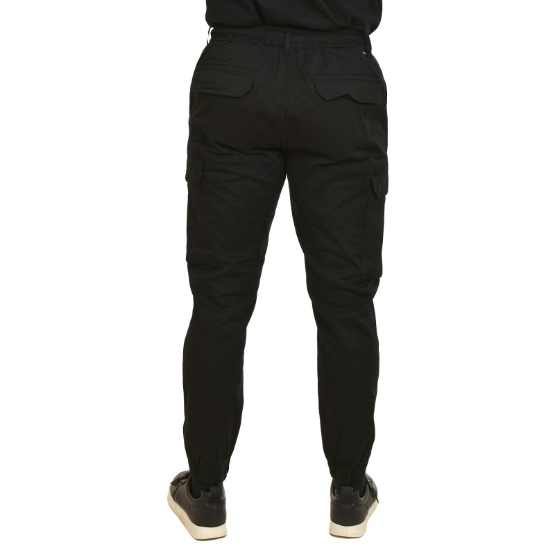 Brokers Cargo Trousers Nakamura Carrot Loose Fit-Black