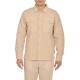 Brokers Relaxed Fit Overshirt With Pockets-Beige